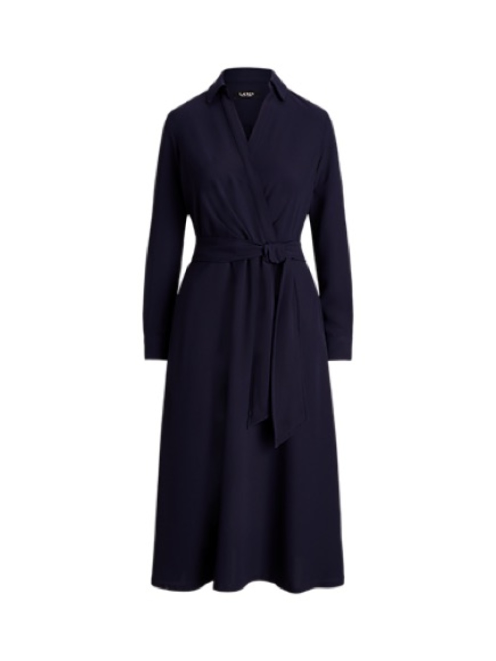Ralph Lauren Long-sleeve Georgette Midi Dress